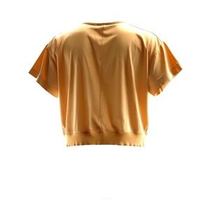 Athleta Oversized Sweatshirt Women's Medium Marigold Yellow Boxy Short Sleeve